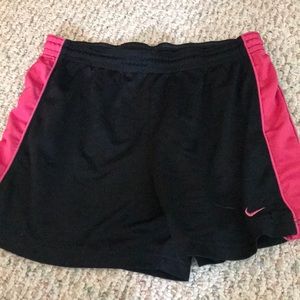 Nike Pink and Black Shorts
